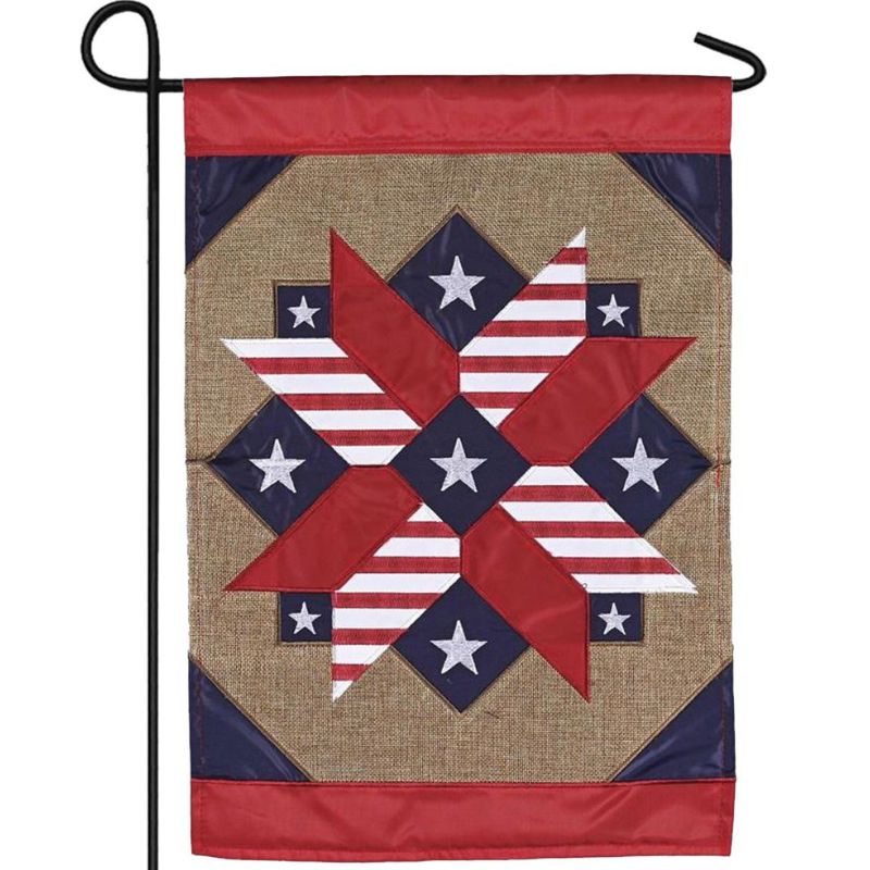 Patriotic Barn Star Garden Flag